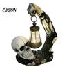 Outdoor Halloween Yard Props Creepy Zombie/Skeleton Lantern Statue, Resin Horror Zombie Figurine Decor, Light Up Durable Courtyard Party Ornaments