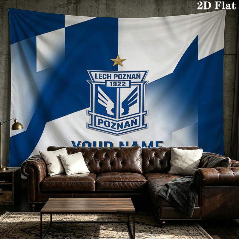 Custom Name Lech Poznan2 Printed Tapestry – Wall Hanging for Bedrooms, Dorms, and Home Decor