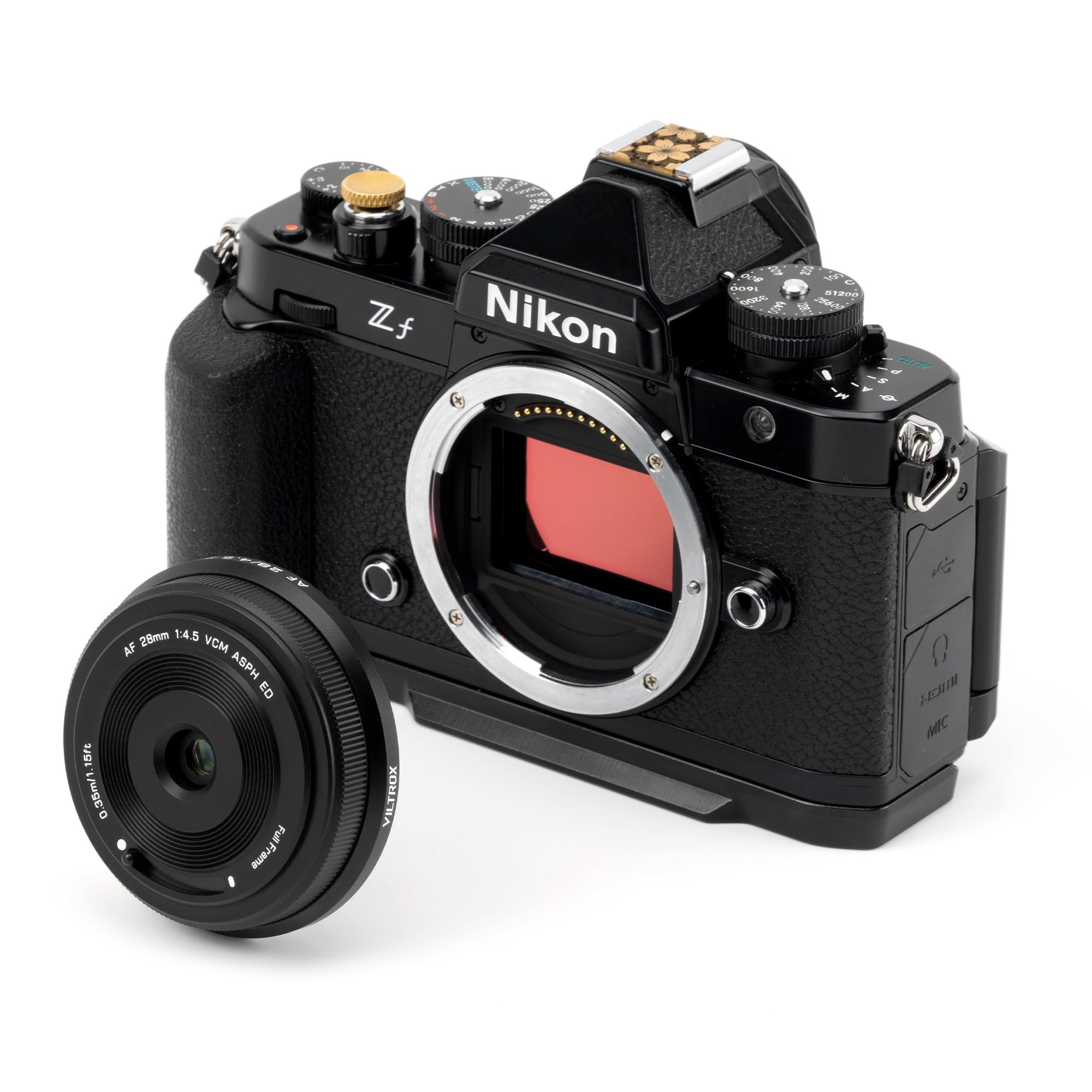 

Объектив-блинчик VILTROX AF 28mm Z для Nikon Z Full 28mm Z Mount Фиксированная диафрагма Автофокус Совместим с беззеркальными камерами Nikon F4.5 Ультратонкий байонет, чёрный