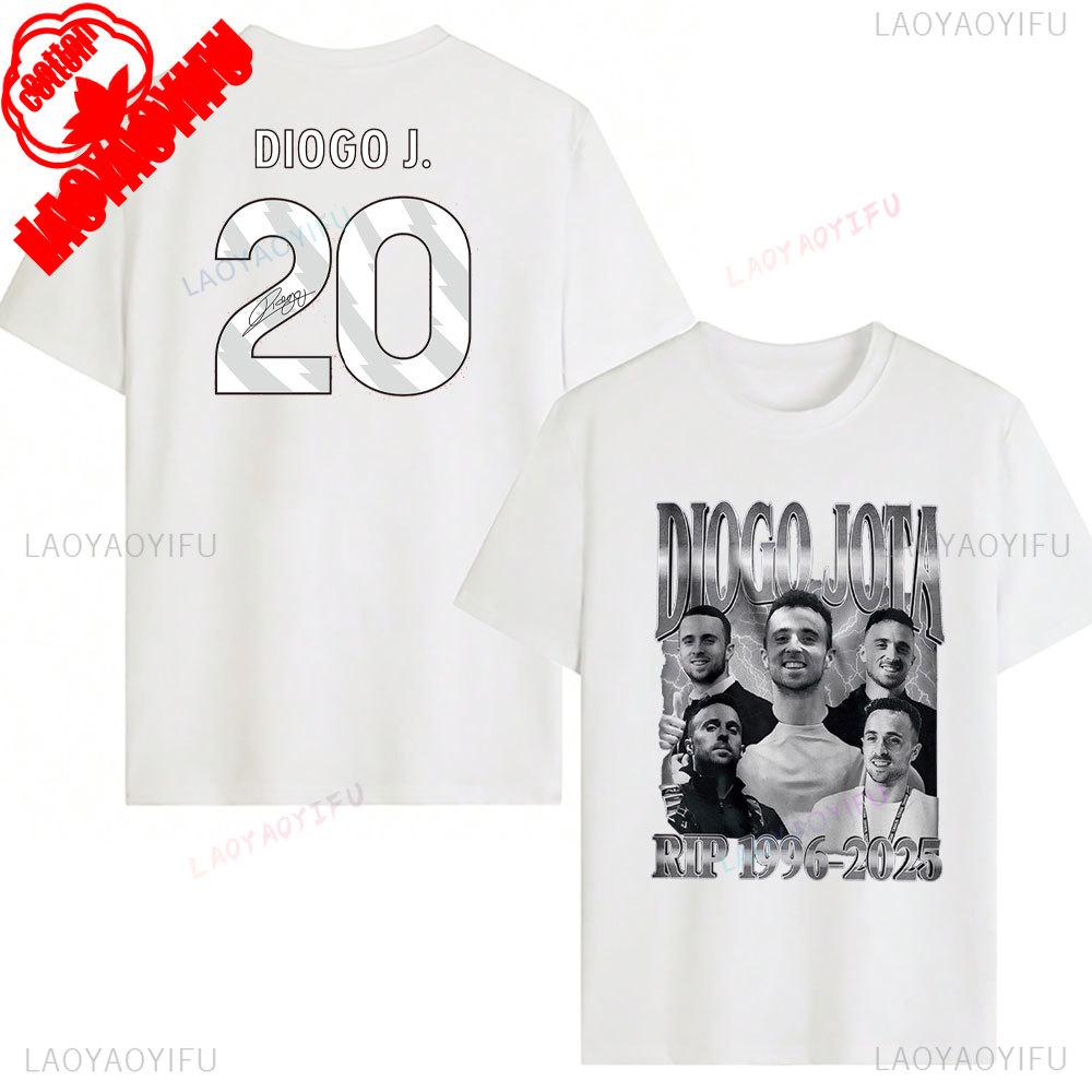 RIP Diogo Jota Tričko Odpočívej v pokoji Diogo Jota Trička Pocta fotbalové legendě Tričko 1996-2025 Pamětní tričko Dárek pro fanouška Bavlněná trička