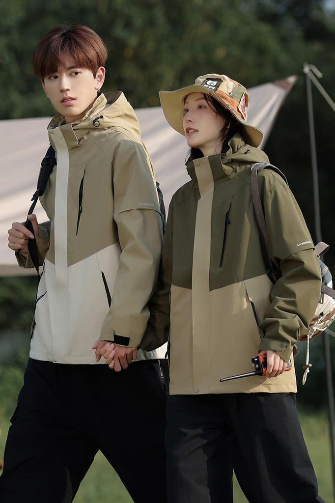 Pikaeyes Waterproof and Windproof Outdoor Jacket for Men and Perfect for and Cold Baby Size 2XL 3-in-1 Women, Hiking, Camping, Trekking, Skiing,