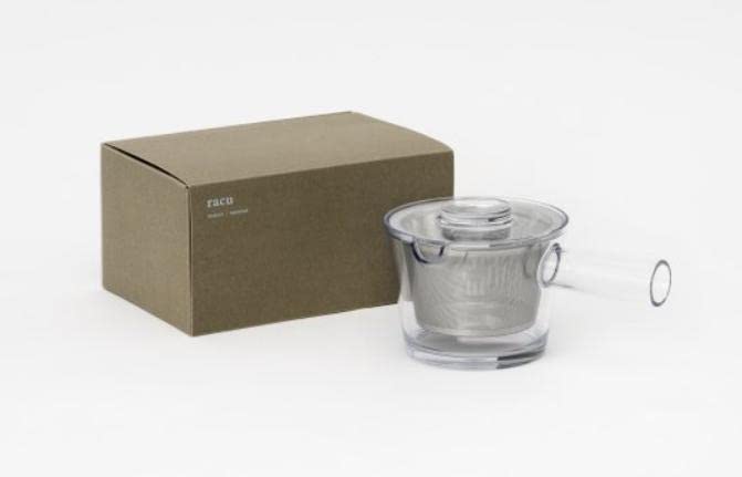 Susumuya Chaten Racu Unbreakable Transparent Teapot 350ml Warenai Made In Japan Comes with Tea Strainer Tritan Resin Supervised by Designer Fumie