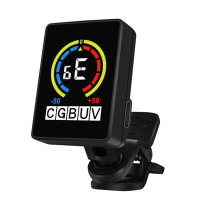 Clip On Guitar Tuner, Rechargeable Ukulele Tuner, Violin Bass Tuner, Rotatable Color Screen, for