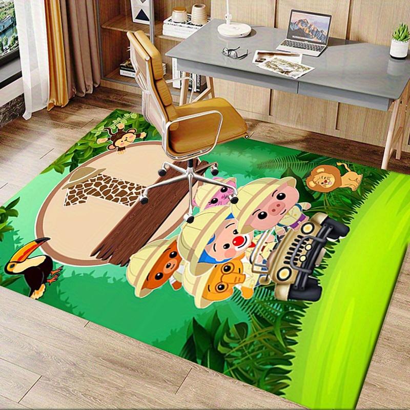 1pc Jungle Adventure,Safari Friends,Plim Plim Office Carpet Soft Polyester Non Slip Machine Washable