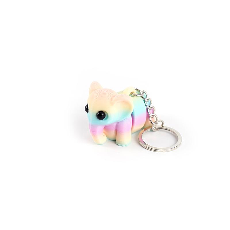 Cute 3D Printing Elephant Keychain Creative Multi-Joint Movable Simulation Animal Bag Charm Accessories  Keychains Gift