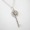 [Used] TIFFANY 925 Daisy Key Diamond Pendant/Oval Link Chain Necklace/g507-46