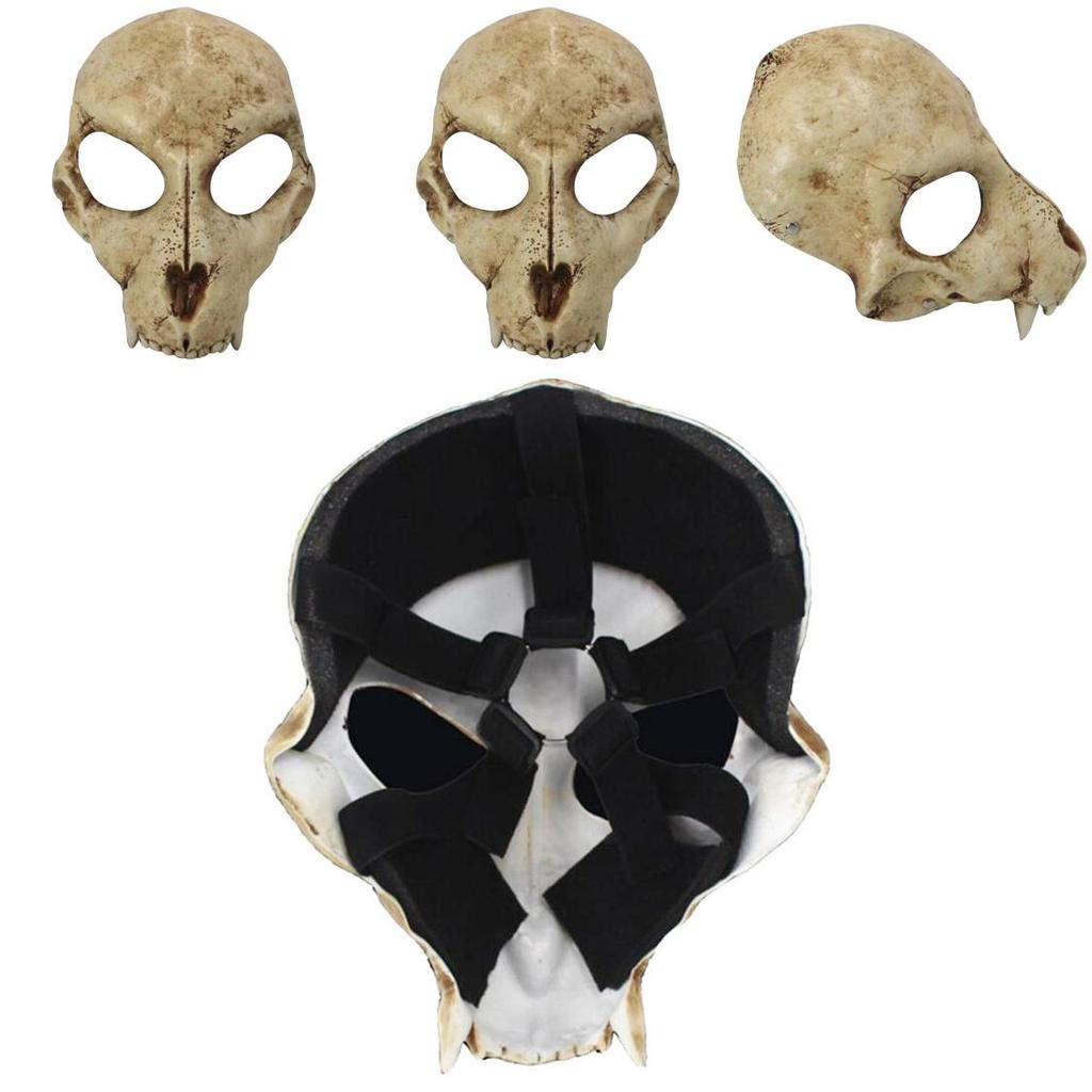 Skull Wolf Mask Horror Prop With Resin Construction For Cosplay And Themed Celebrations