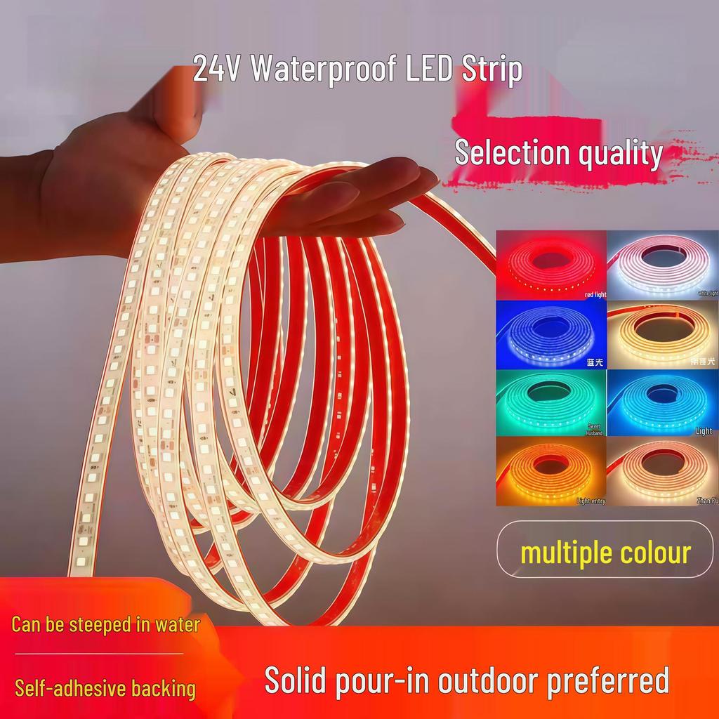 24V IP68 Waterproof Outdoor LED Silicone Strip Light for Underwater and Landscape Lighting