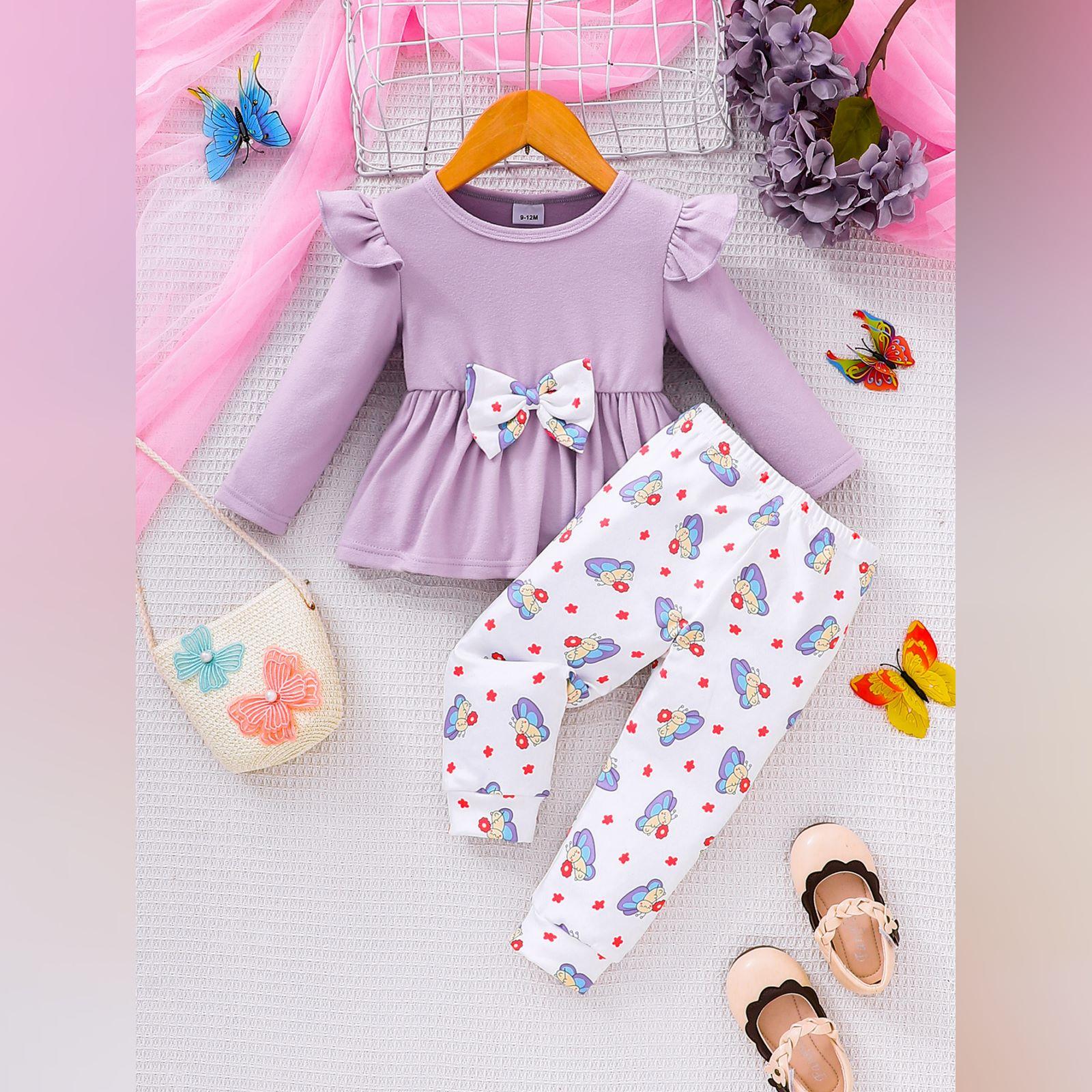 

Комплект детского топа с длинным рукавом - Повседневный, стильный и универсальный детский наряд 9