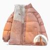 Nuovo cappotto imbottito in cotone spesso e pile double-face, cappotto da uomo e da donna coreano