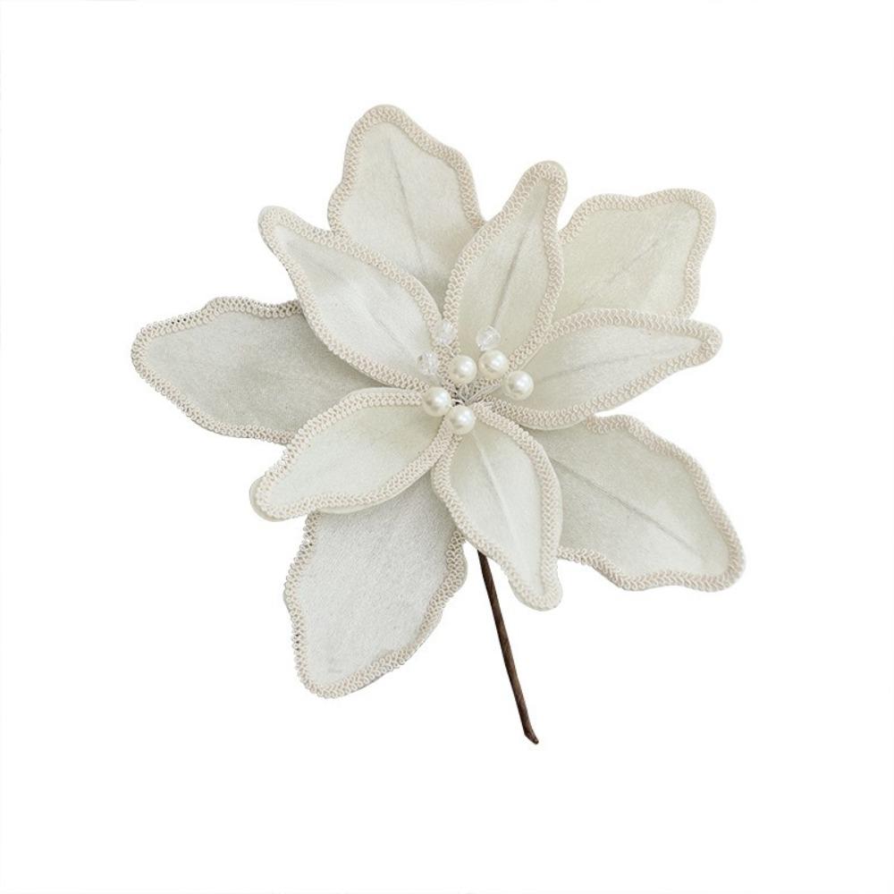 Large Size Festive Glitter Flower High-grade Xmas Tree Decorations New Artificial Xmas Flower