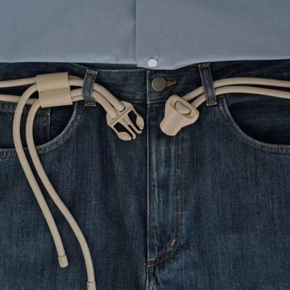 Thin Cargo Pants Rope Belt Tie Up Men Waist Belt Fashion Rope Waistband Streetwear