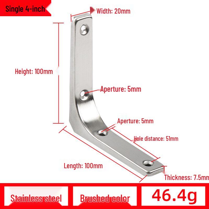 Triangular Wall Shelf Bracket: Bent, Load-Bearing Iron Support for Storage Racks