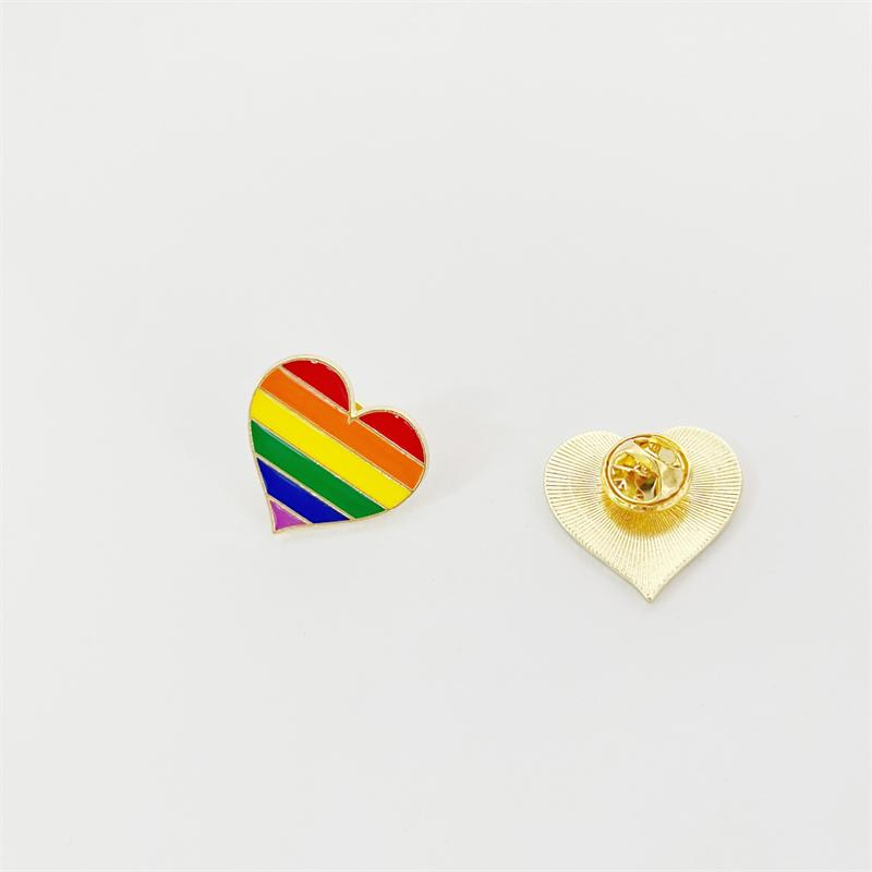Geometric Arc Colorful Rainbow Stripe Creative Brooch for Women Brooches Pin Badges Alloy Backpack Icons Girls Jewelry Gift