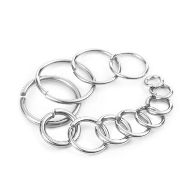 12/15/20/25/30/mm Stainless Steel Connector Split Ring For Necklace Bracelet Jewelry DIY Making Accessories Jump Ring