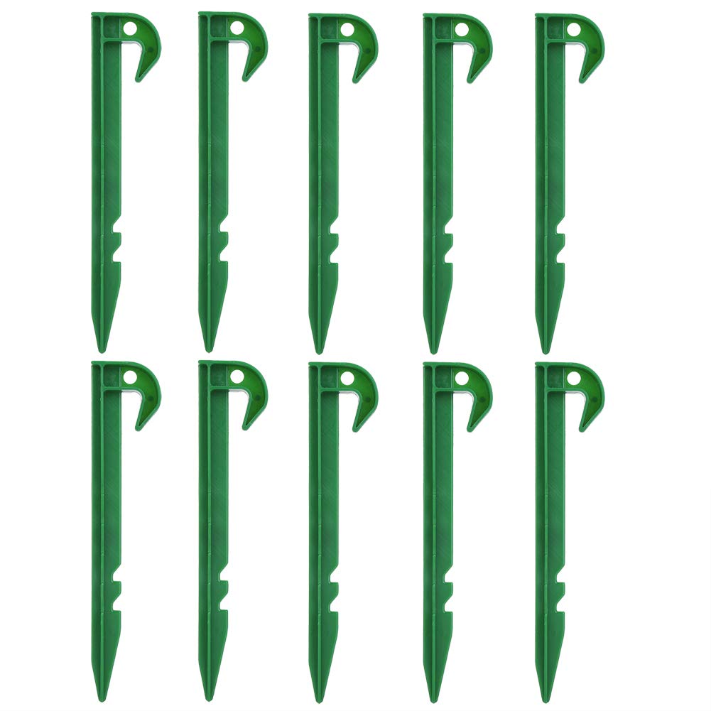 

Set of 10 plastic garden pegs, high strength fixed long зелёный