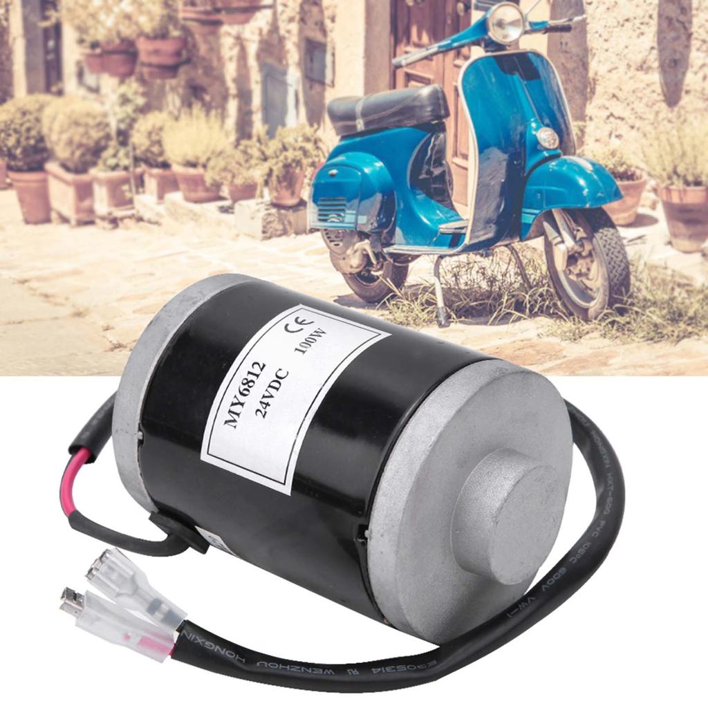 MY6812 24V 100W High Speed Small Brush Motor with Belt Pulley Electric Scooter E Bike Accessory