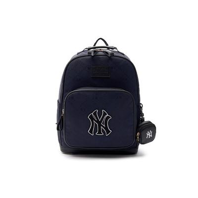 Zaino in Nylon con Zip Jacquard e Logo Ricamato New York Yankees Zaino da Uomo Blu Scuro 7ABKMD33N-50NYD
