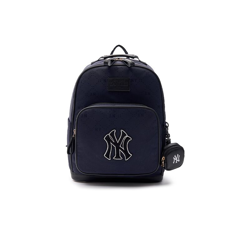 

MLB New York Yankees Embroidered Logo Jacquard Zipper Nylon Backpack Men Backpack Dark-Blue 7ABKMD33N-50NYD Dark Blue