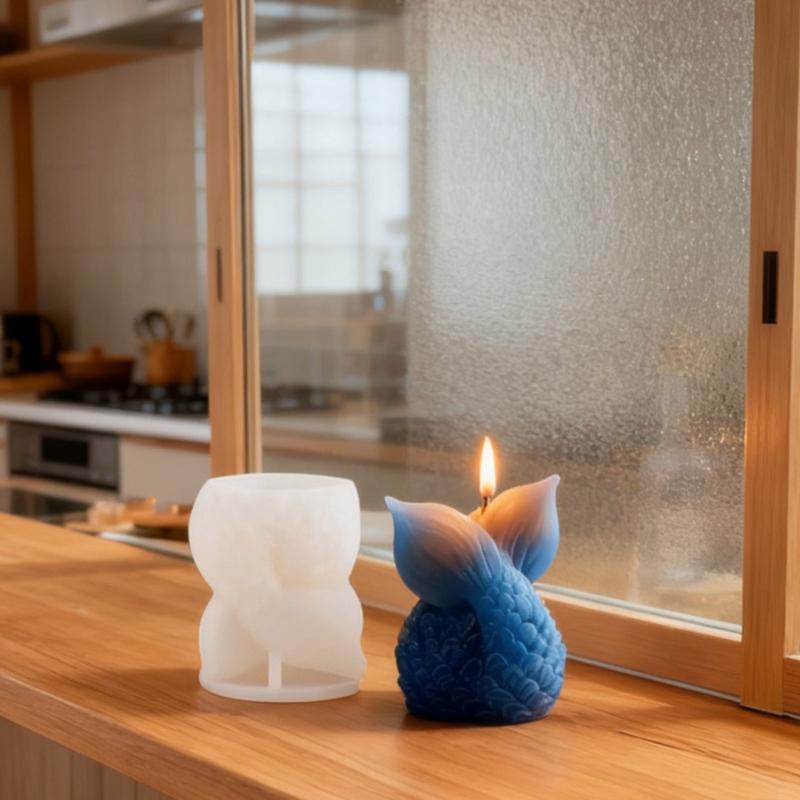 Nontoxic Silicone Fish Tail Shape Candle Soap Making Mold Safe For DIY Enthusiasts And Creative Crafting Projects