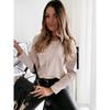 Long Sleeve Ruffle Button Blouse2022 Autumn Long Sleeves Ruffles Button Blouses