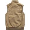 Plus Size Men's Vest Casual Jacket Spring and Autumn Loose Style Cotton Multi-pocket Zipper Windproof Coat Collarless Sleeveless Jacket for Man