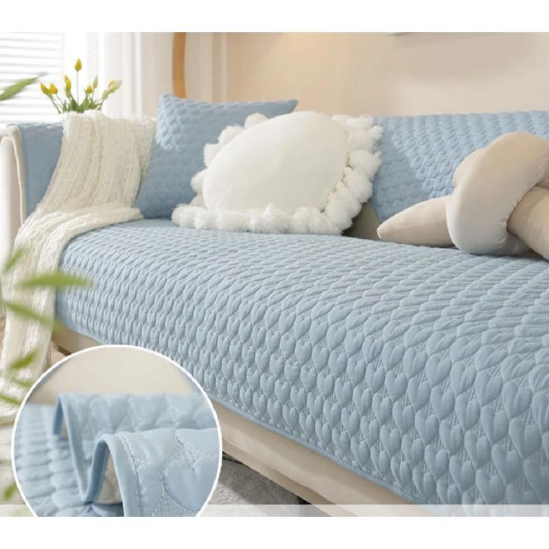 Sofa Cushion Four Seasons Universal Non-Slip Cotton Cushion Living Room Combination Sofa Cover Thickened Furniture Protective