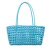 Stylish and simple handbag summer new woven striped hollow bag storage basket pastoral vegetable basket shoulder bag