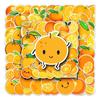 50 Cute Waterproof Cartoon Fruit Orange Stickers for DIY Phone Cases and Suitcases