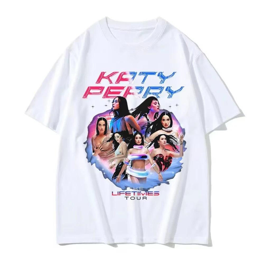 Katy Perry The Lifetimes Tour 2026 Graphic T Shirts Men Women Vintage Fashion High Quality T-shirt Aesthetic Short Sleeve Tshirt