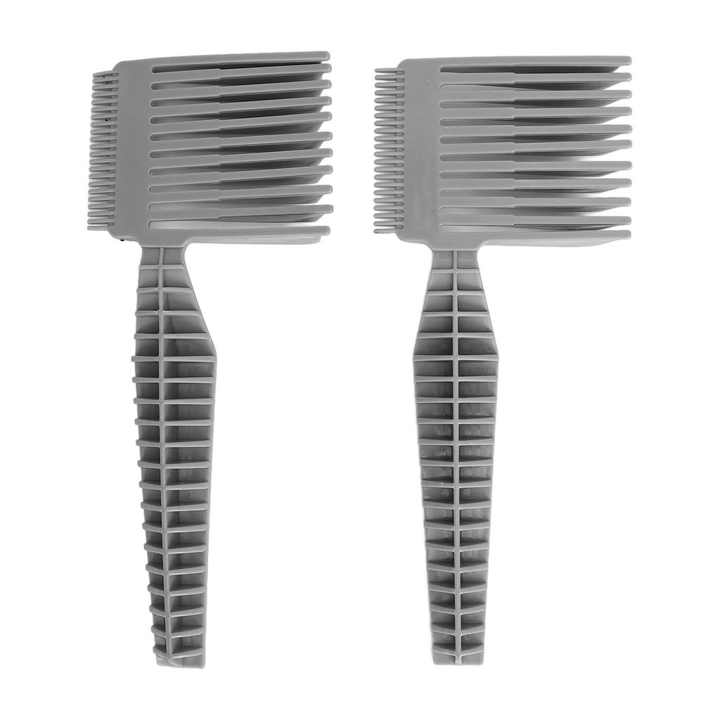 2pcs Professional Curved Positioning Comb Hairdressing Tool Ergonomic Guide Clipper Comb for Barber