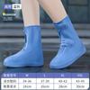 White Shoe Rain Cover Waterproof Overshoes Men Women High Top Reusable Boot Shoe Cover Button Up Water Shoes Protector Galoshes
