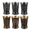 Creative Metal Wine Shot Glass Retro Egyptian Design Drinkware for Banquet Reception Wedding Party