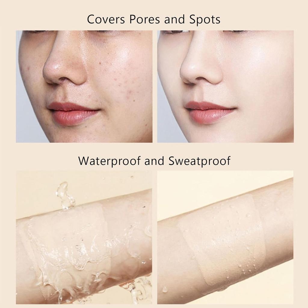 Uodo High Coverage Lasting Liquid Foundation, Longwear Makeup Base BB Cream