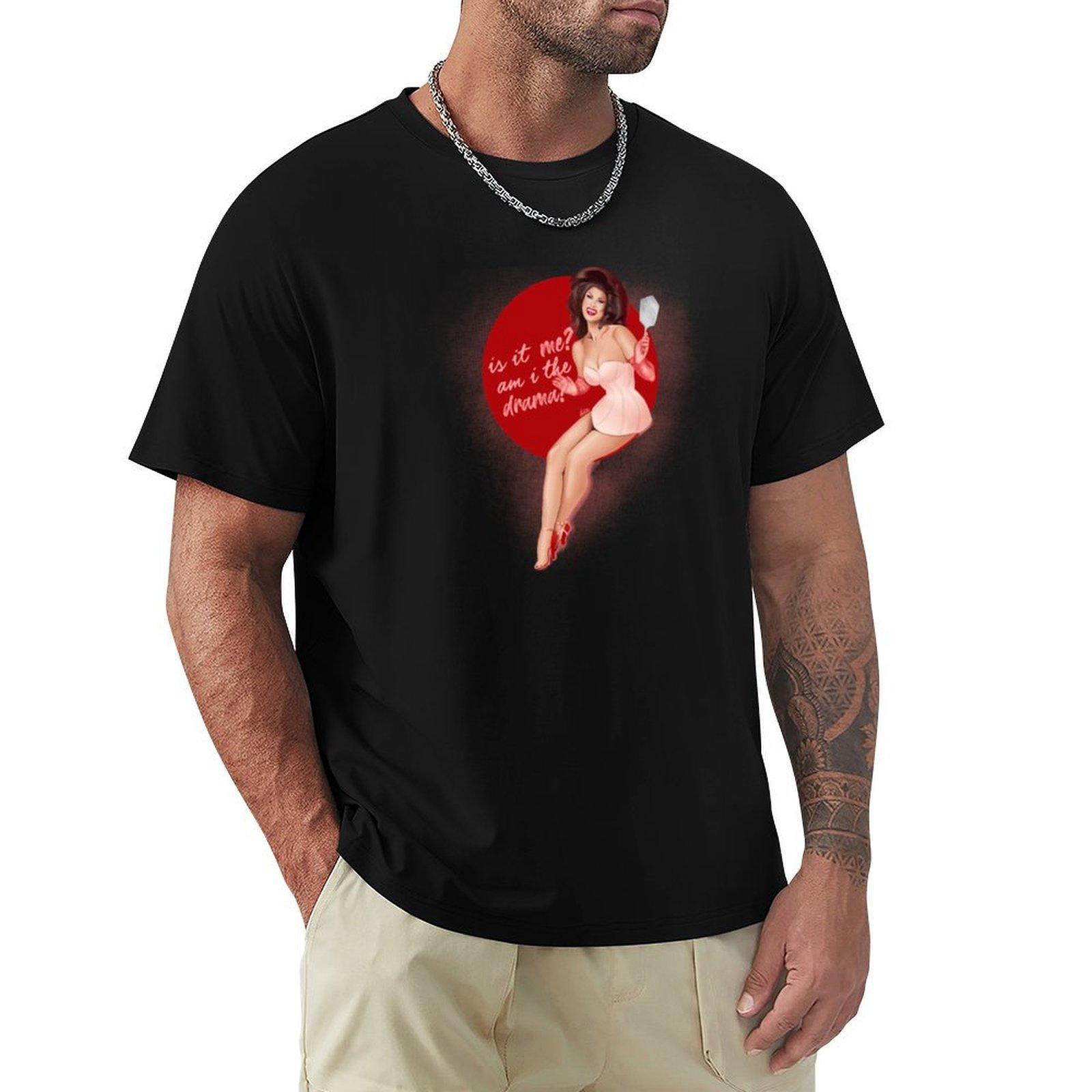 

Scarlet Envy “Am I The Drama” Drawing T-Shirt summer clothes cute clothes summer top Men s t shirts 4XL