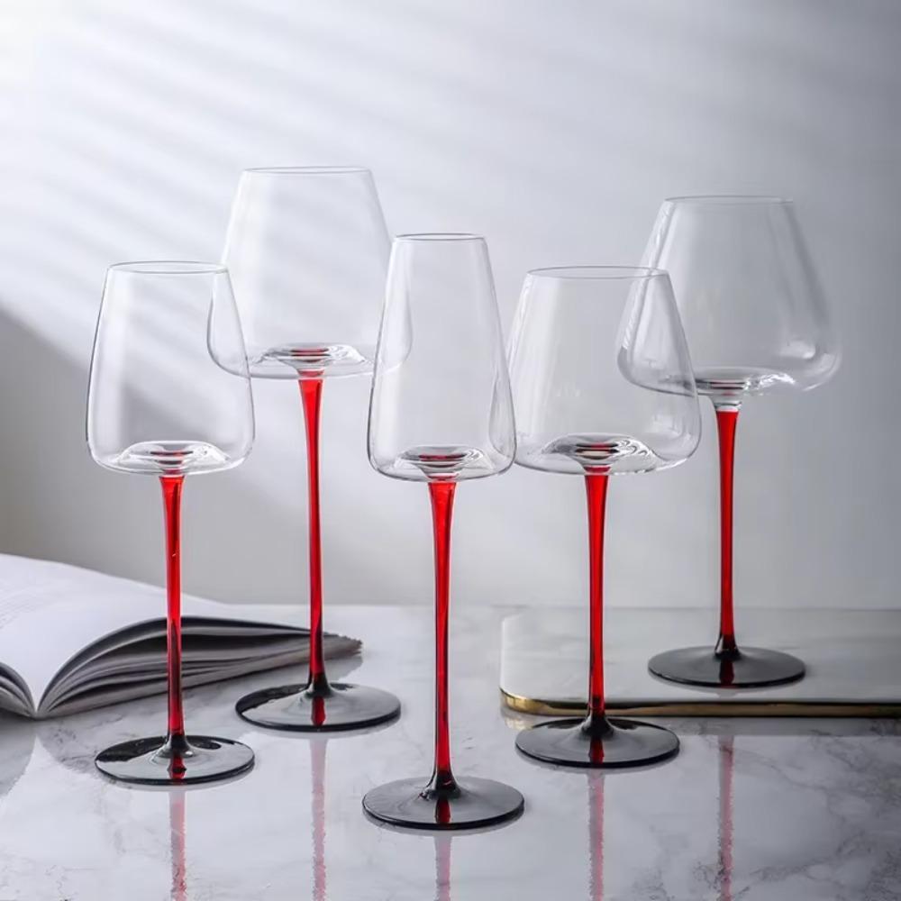 2pcs Hand-blown Champagne Goblet European Style Red Wine Cup Bar Tool Crystal Red Wine Glasses  Gift