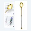Artistic Metal Coffee Spoon Beaded Handle Perfect For Ice Cream Parlors Birthday Party Decorations Top Sale