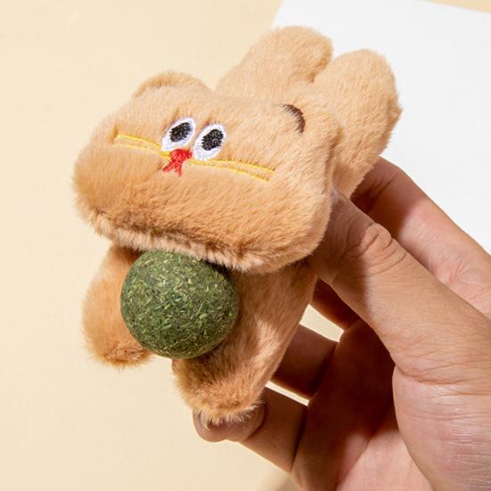 5Pcs Cat Catnip Ball Chew Toy Boredom Stress Relief Kitten Interactive Plush Doll Toy Indoor Pet Teething Cleaning Toy Pet Supplies