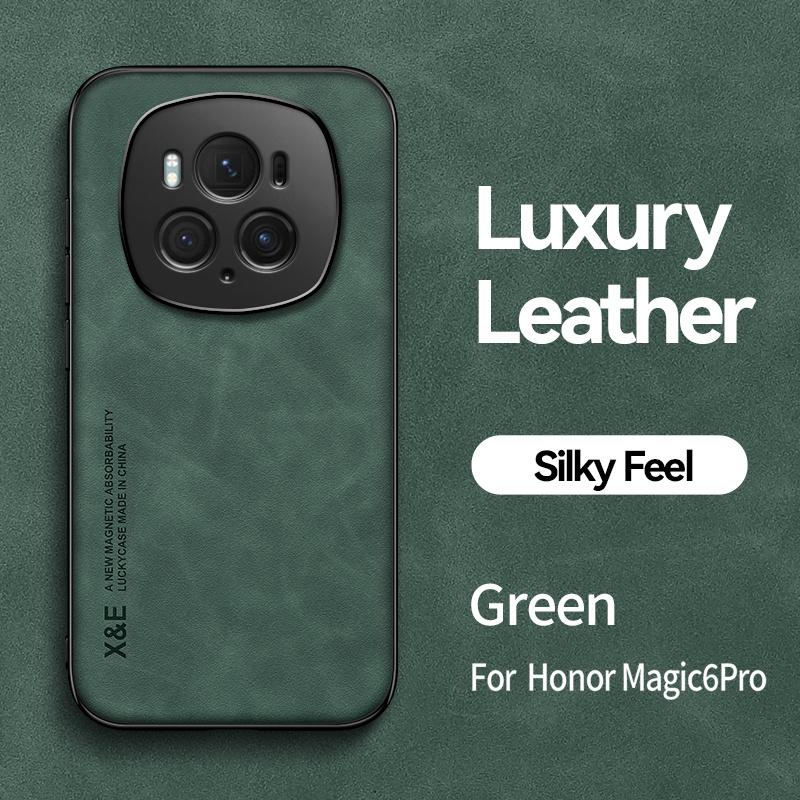 For Honor Magic6 Pro 5G Case Luxury Magnetic Leather Soft Phone Cases for Honer Honar Magic 6 Pro 5G 6.8" Back Cover Fundas