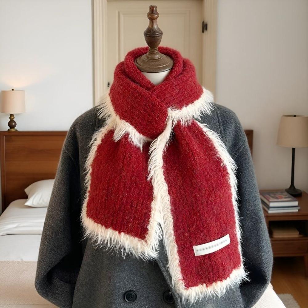 Thick Plush Long Scarf Soft Luxury Wraps Shawl Vintage Ladies Neck Warmer Scarves  Outdoor Warm
