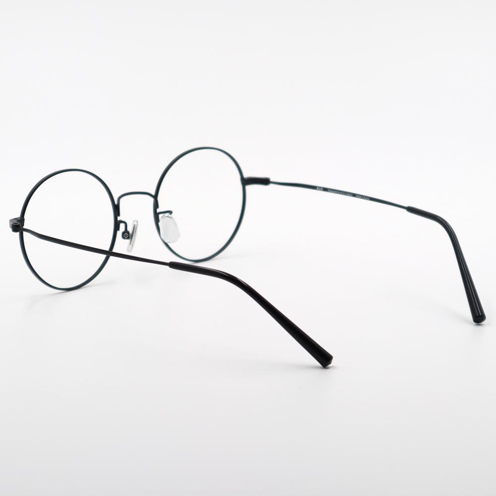 Alloaiweeo [Alo Basic] Al8201 0909M Round Black Metal Glasses