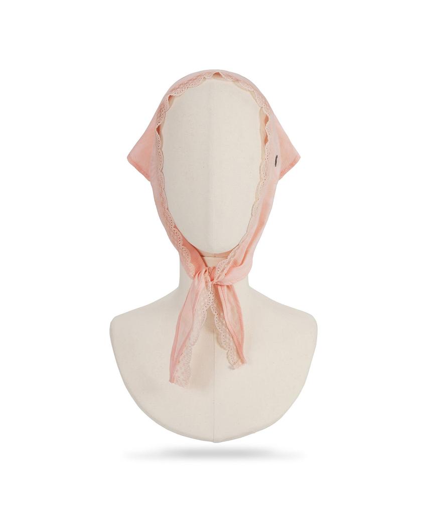 Bajal Va Curved Oval Metal Lace Bandana Pink