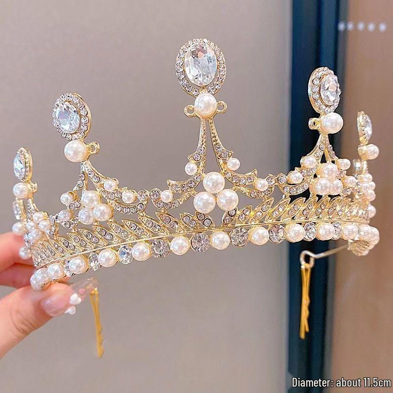 Children's Crystal Crown Headband: Elegant Princess Performance Hairpiece for Girls