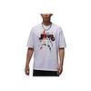 Round Neck Fashion Versatile Vintage Short Sleeve T-Shirt Men Tops White HJ2930-100