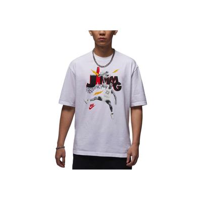 Round Neck Fashion Versatile Vintage Short Sleeve T-Shirt Men Tops White HJ2930-100