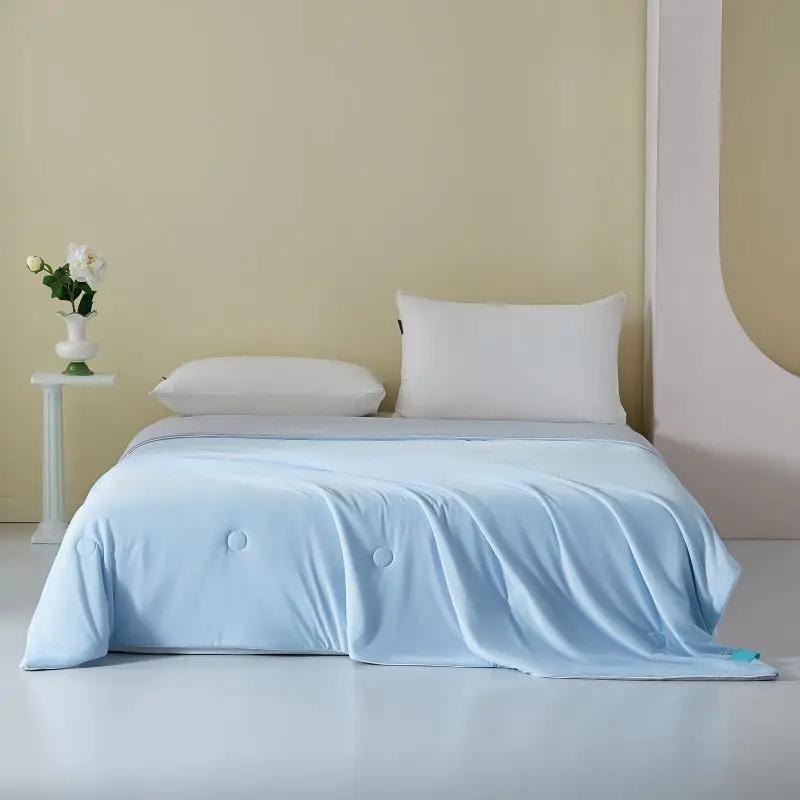 

Black technology cool silk summer cool quilt air conditioner quilt single double ice silk quilt machine washable 150x200cm 1pcs