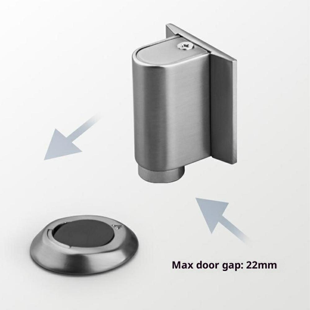 No-Drill Invisible Door Stopper Dual Magnetic Strong Hold Windproof Mute Cushioning Silicone Pad Anti-Collision