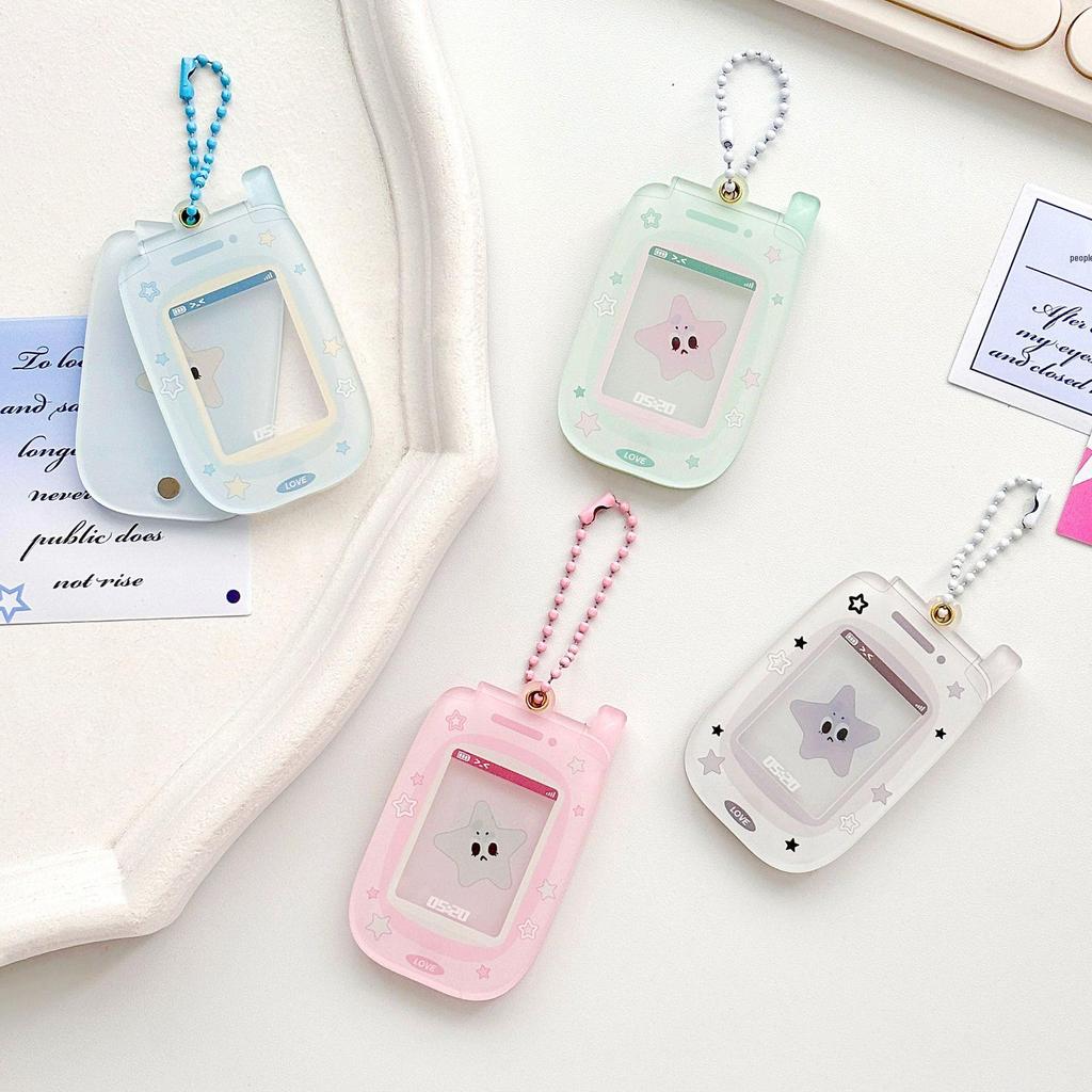 Monvkaka Acrylic Magnetic ID Card Holder with 1-Inch Photo Slot
