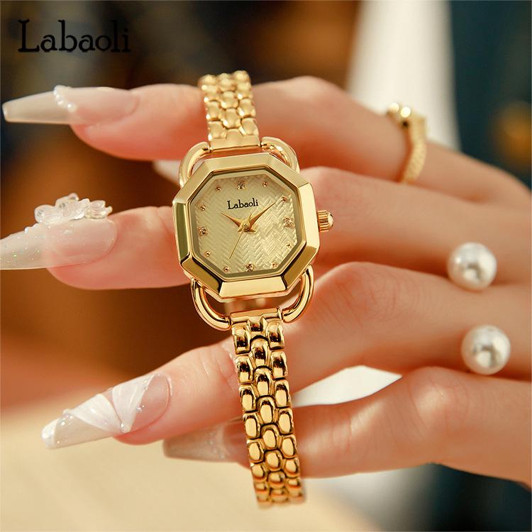 Labaoli Damen Bestseller Quadratisches Stahlarmband Armbanduhr - Elegantes Xiang-Design