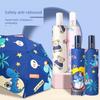 Safety Anti-Rebound Children's Umbrella for Girls and Boys, Suitable for Primary School Students, Dual-Use for Sun and Rain, Automatic Folding